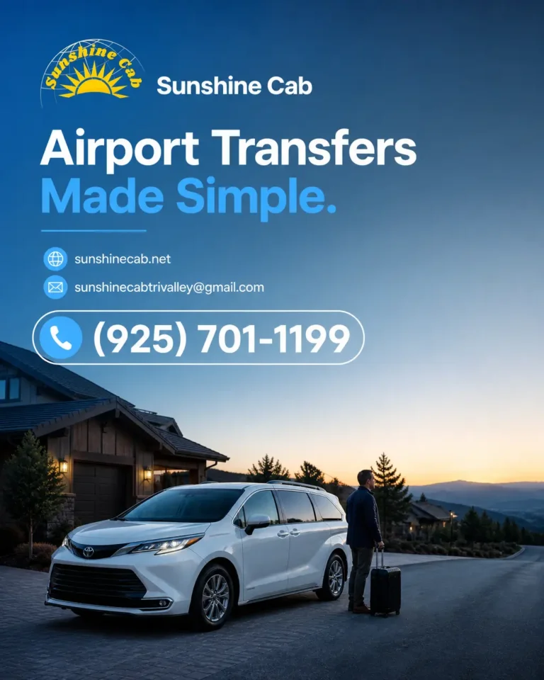A white Toyota Sienna taxi-style transfer vehicle on a road, suitable for airport transportation service